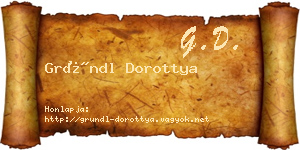 Gründl Dorottya névjegykártya